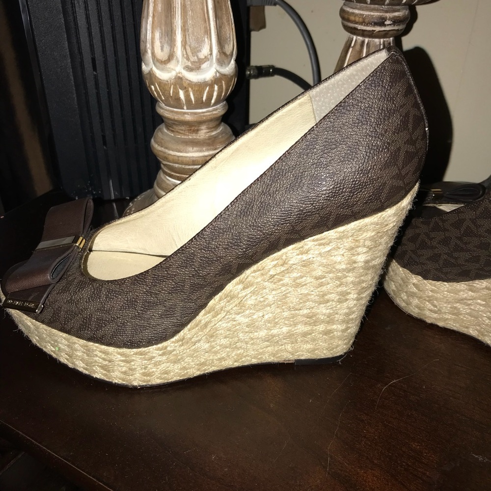 Michael Kors Meg Peep Toe Espadrille Wedges - Picture 5 of 5